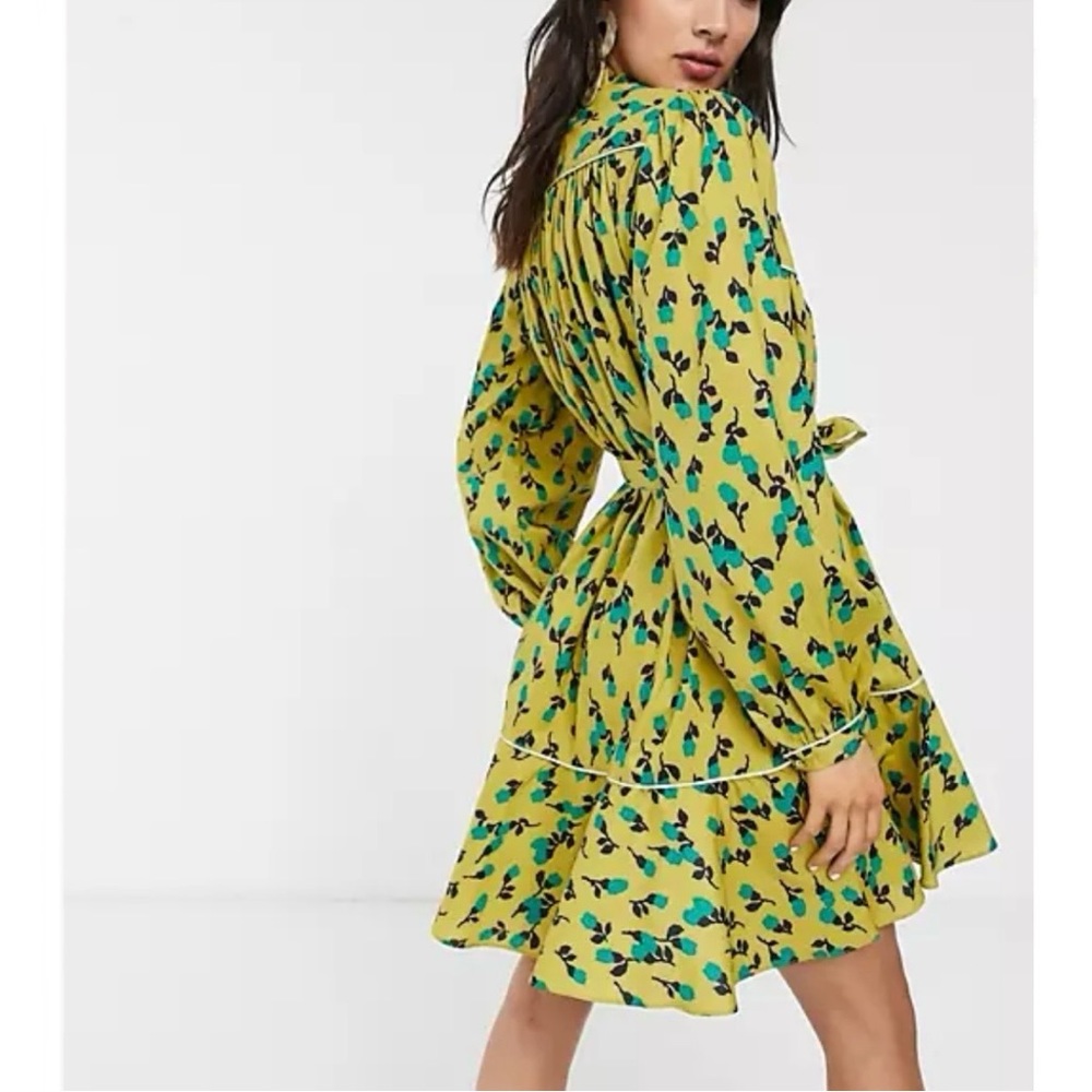 Rachel antonoff drew dress in mustard tulip - Picture 4 of 14